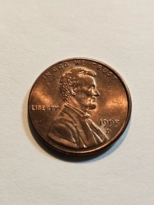 1995D Lincoln CENT, CLOSE AM, RED With Multi Errors! - Image 1 of 4
