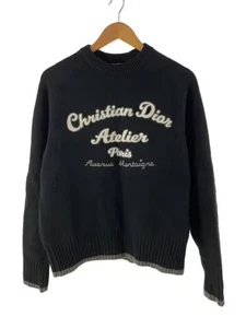 Dior HOMME/20SS Atelier Virgin Wool Crew Neck Knit/M/BLK/213M640AT298 - Picture 1 of 6