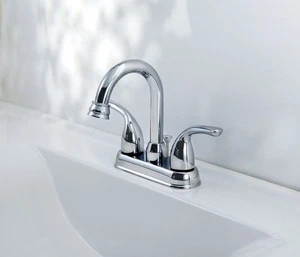 OakBrook 67656W-6001 1.2 GPM Coastal Chrome 2-Handle Lavatory Pop-Up Faucet 4in. - Picture 1 of 1