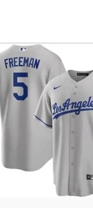 NWT Freddie Freeman Los Angeles Dodgers Nike Road Gray Jersey Size Mens Medium - Picture 1 of 1