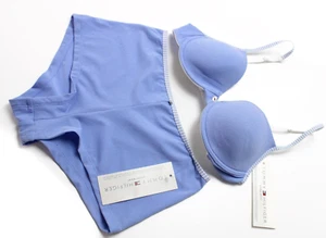 Tommy Hilfiger Padded Bra Boy Shorts Unterwäsche Damen UK 34/UK 12 Blau - Picture 1 of 9