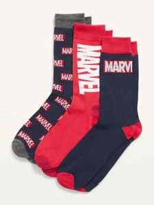 Marvel Heroes Comics Old Navy 3-Pack Adult Men's Crew Socks NWT  - Picture 1 of 3