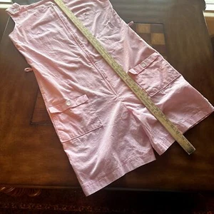 Mameluco jersey vintage hecho a mano rosa a cuadros con cremallera con bolsillos mediano - Imagen 1 de 8