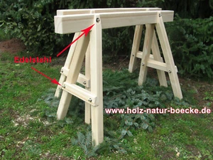 2 x Neue Arbeitsböcke, Montagebock,  Lagerböcke, Holzböcke - Bild 1 von 4