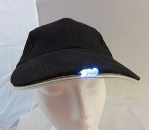 Black with light  cap hat  adjustable buckle - Picture 1 of 3