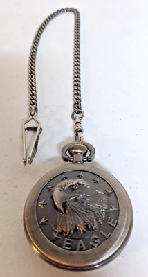 MAJESTI MAJESTRON Signature Series Eagle TWO-SIDED Pocket Watch w/Chain  - Image 1 of 4
