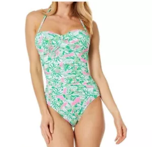 Lilly Pulitzer Flamenco Badeanzug Einteiler "JUST WING IT" Gr. 0 NEU - Bild 1 von 14
