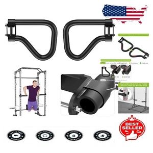 Premium Solid Dip Bar Attachment with Multi-Grip for Power Cage Workouts - Picture 1 of 9