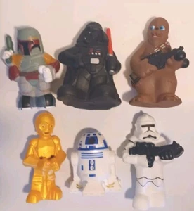 Star Wars Disney Vinyl Bath Toy Figures 2008 Lot Of 6 - Picture 1 of 5