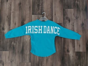 Boxercraft - Girl's Aqua Blue Irish Dance Top - Youth Small - Long Sleeve - Picture 1 of 4