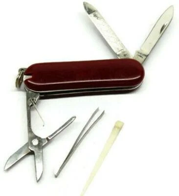 Red Multi Tool Stainless Steel Folding Pocket Knife 5 in 1 Multi functions-China - Image 1 of 4