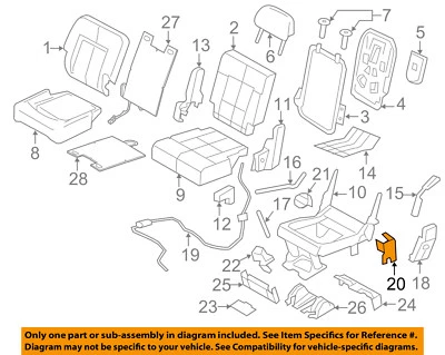 林肯福特原始设备制造商 07-14 导航员后座后盖左 7L1Z7863388BJ — 第 1/2 张图片