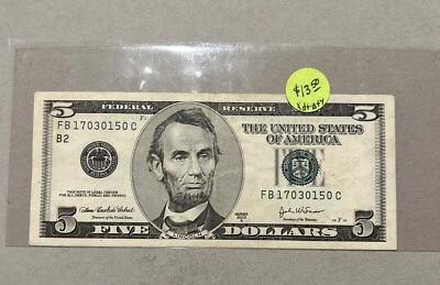 SERIES 2003A $5 DOLLAR BILL - Image 1 of 2