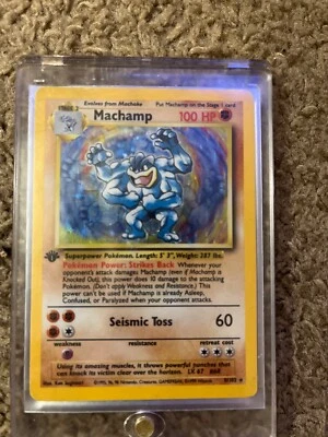 pokemon card 1995 1st edition machamp  holo - Image 1 of 3