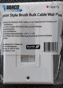 10 Stück Bürste Borsten Öffnung Dekor Großpackung Kabel Draht Wandplatte Abdeckplatte weiß - Bild 1 von 2