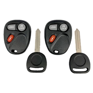 2 Replacement Keyless Remote Fobs +Keys 3B For CHEVY GMC OLDS KOBUT1BT 15732803 - Picture 1 of 4