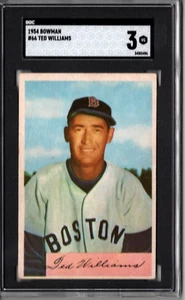 1954 Bowman #66 B Ted Williams Short Print SP Graded SGC 3 Centered Red Sox HOF - Picture 1 of 2