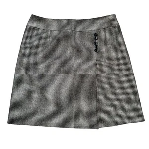 Talbots Skirt Brown Houndstooth A-line 100% Wool Women's Size 18 Career Business - Picture 1 of 15