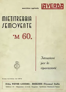 Mietitrebbia Laverda M 60 manuale di riparazione, combine, moissonneuse batteuse - Imagen 1 de 1