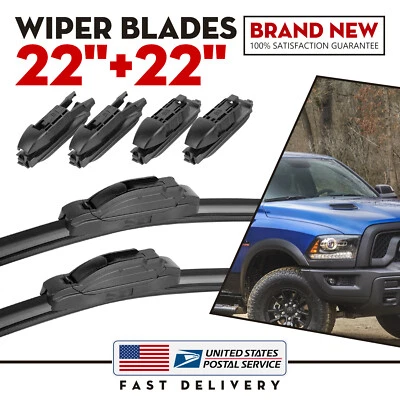 Windshield Wiper Blades Premium OEM Hybrid silicone For 2009-2021 Dodge Ram 1500 - Image 1 of 4