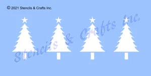 CHRISTMAS TREE BORDER STENCIL, Pine Trees Stencil, Christmas Template, Craft DIY - Picture 1 of 1