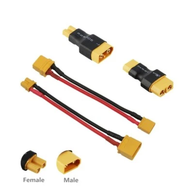 XT60 XT30 Battery Connector Adapter 10CM 16AWG Silicone Wire Cable for RC Model - Image 1 of 4