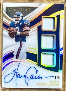 HARRY CARSON 2023 Immacolata HOLO GOLD Tripla Patch su Carta Auto SSP 1/5 GIGANTI - Foto 1 di 1