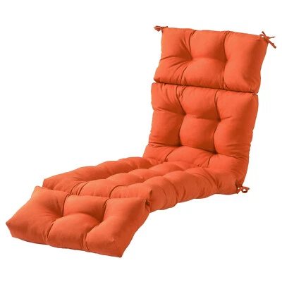Chaise Lounge Cushion w/ Ties 72“x 22“x 5“Soft Seasonal Chair Replacement Pads - Image 1 of 4