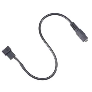 Fan Power Supply Cable DC 5.5mmx2.1mm to 3 Pin or 4 Pin Output 11.4 Inch 2pcs - Photo 1/4