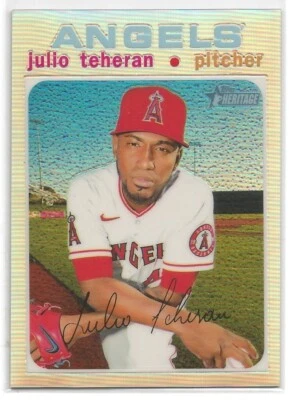 2020 Topps Heritage High Julio Teheran Chrome Refractor #THC-516 332/571 - Image 1 of 2