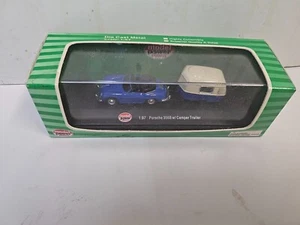 Model Power Minis 1959 Porsche 356B Convertible w/Camper - Silver HO Scale 1:87 - Picture 1 of 1