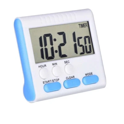 Magnetischer großer digitaler LCD-Küchentimer lauter Alarm Count Up Down Standuhr UK - Bild 1 von 4