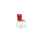Red , T13 , Titan 4 Leg Polypropylene School Chair Size 3