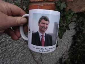 2025 Vice Admiral Tim Laurence 70th Birthday Pottery Portrait Mug Princess Anne - Picture 1 of 6