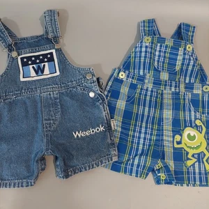 Tuta pantaloncino vintage Weebok Reebok & Disney Monsters bambino taglia 3-6 mesi - Foto 1 di 12