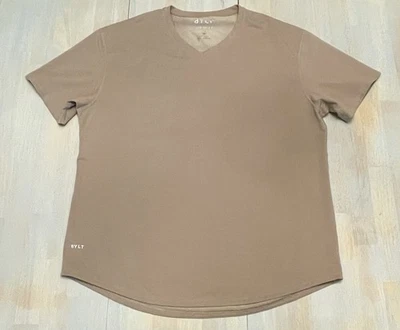 BYLT Premium Basics Shirt Lux Drop Cut V-Neck Tee Tan Men’s Size XXL 2XL - Image 1 of 4