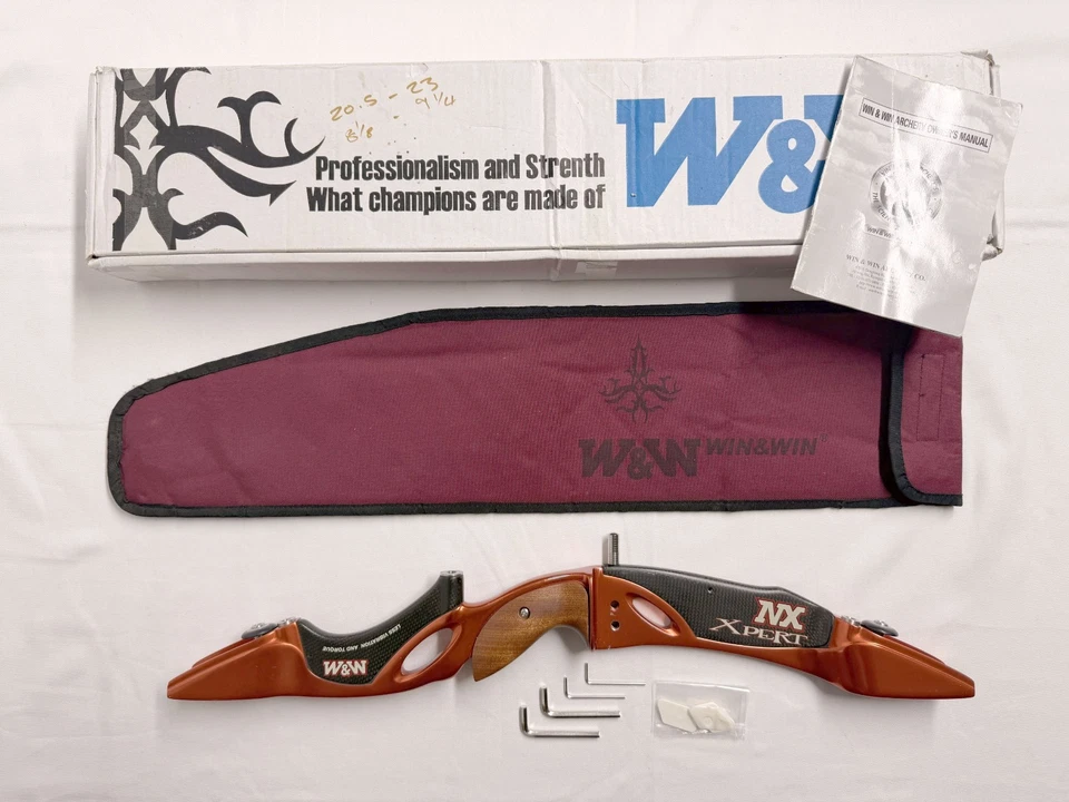 Win & Win NX Xpert Archery Recurve Riser - 25" - Right Handed - Red - ILF - Image 1 of 4