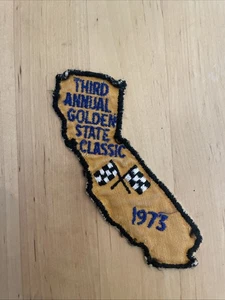 Vintage California Classic 1973 Patch Drag Moto Stock Auto NASCAR NHRA - Foto 1 di 16