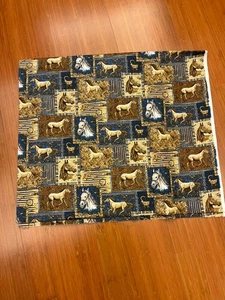 EQUESTRIAN PRINT QUALITY QUILT COTTON 2 YARDS - Picture 1 of 4