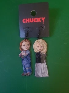 Child's Play Chucky & Bride Earrings/Halloween/Horror/Jewelry Accessories/New - Picture 1 of 6