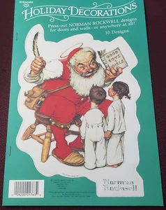 Norman Rockwell Weihnachten Stanzpapier Deko Santa Elfe Botschafter - Bild 1 von 5