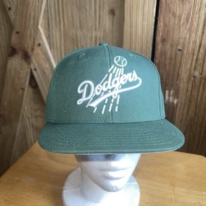 Mitchell & Ness MLB Los Angeles Dodgers Script Green Fitted Hat 7 1/2 Green - Picture 1 of 8