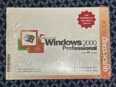MICROSOFT WINDOWS 2000 PROFESSIONAL FULL OPERATING SYSTEM New Sealed With Key - Image 1 of 2