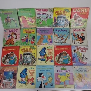 Lot of 20 Vintage Tell-A-Tale Hardcover Books Whitman Golden Publishing Disney - Picture 1 of 9