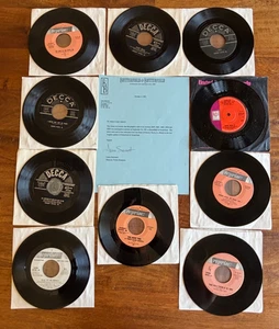 Sammy Davis Jr. 45 RPM Lot (10) owned by Sammy Davis Jr. w/ COA all Near Mint - Imagen 1 de 11