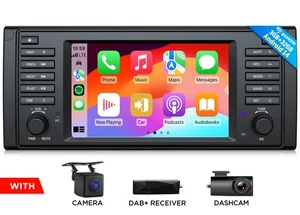 DAB+ 7" IPS E39X7 Android Auto 14 Autoradio GPS Navi CarPlay DSP Für BMW 5er E39 - Bild 1 von 21