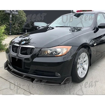 Parachoques delantero pintado negro labio alerón divisor para BMW Serie 3 E90 E91 06-08 Foto 1 de 4