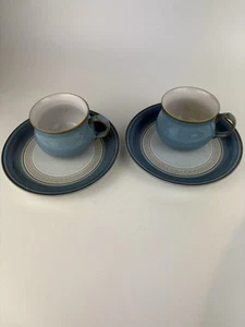 Tazze e piattini Denby Castiglia blu X2 made in England - Foto 1 di 9