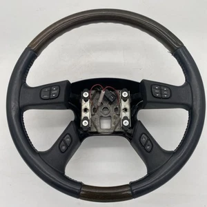 03-06 Cadillac Escalade Chevy Suburban Tahoe Rainer Steering Wheel Black OEM - Picture 1 of 20