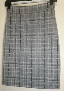 Falda para mujer Renee C Arwen Stitch Fix pequeña gris negra blanca forrada a cuadros nueva con etiquetas - Imagen 1 de 8